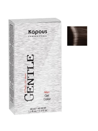 Гель-краска №4 для волос для мужчин без аммония Kapous GentleMan Gel Color (40 мл+40мл)